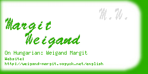 margit weigand business card